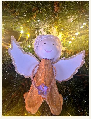 Petit ange en tissu fait main